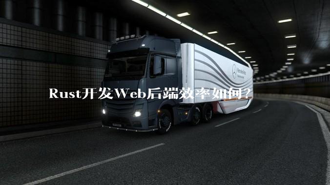 Rust开发Web后端效率如何？